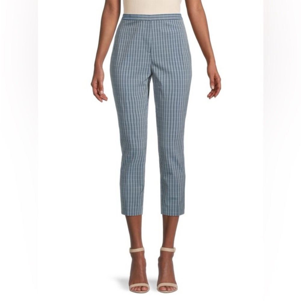 Theory Classic Skinny Pant in Blue Midnight Multi Screen Viscose Sz 2